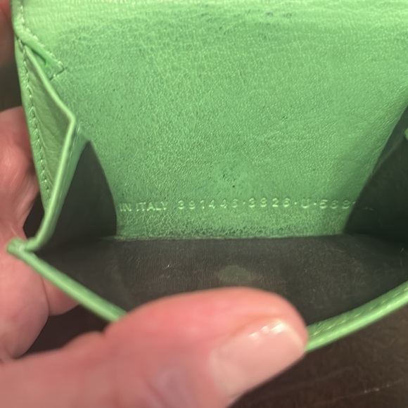 Authentic Balenciaga PAPIER MINI WALLET IN GREEN - Picture 5 of 9